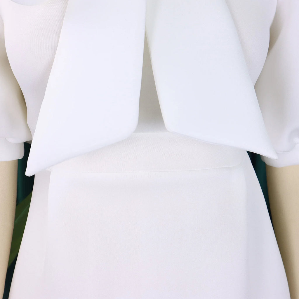👑 QUEEN BOW — ROBE PLISSÉE À NŒUD SIGNATURE