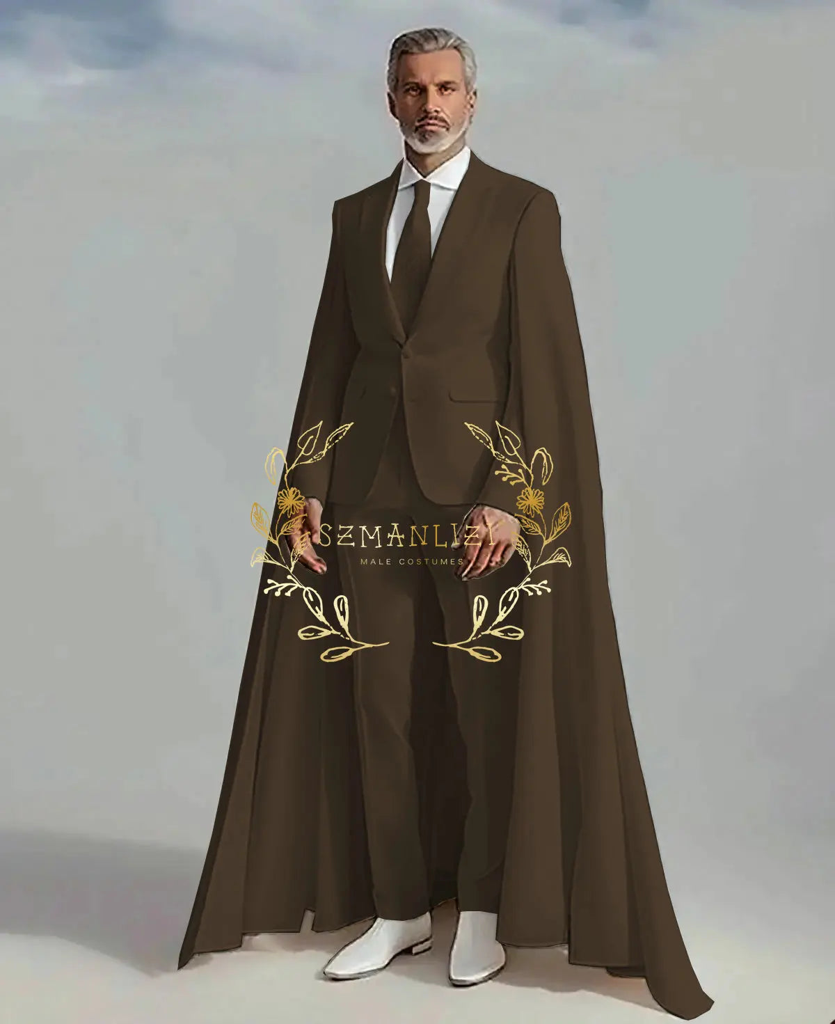 👑 KING CEREMONY SUIT — COSTUME MARIAGE 2 PIÈCES CAPE & BLAZER