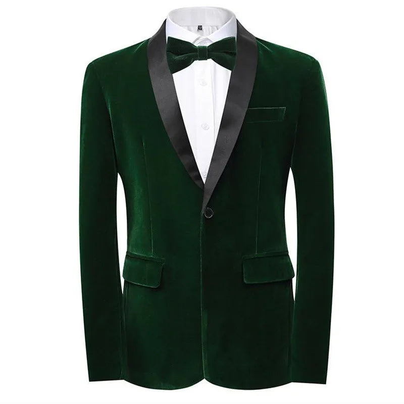 👑 KING BLAZER — VESTE HOMME VELOURS DORÉ STYLE ANGLAIS