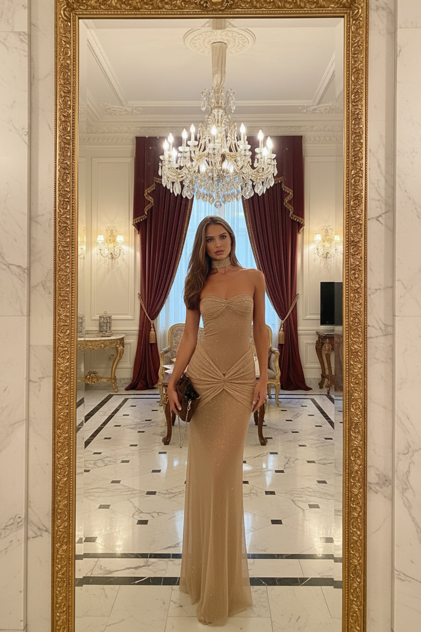 👑 QUEEN RUCHED DRESS — ROBE MINI BUSTIER FRONCÉE SEE-THROUGH