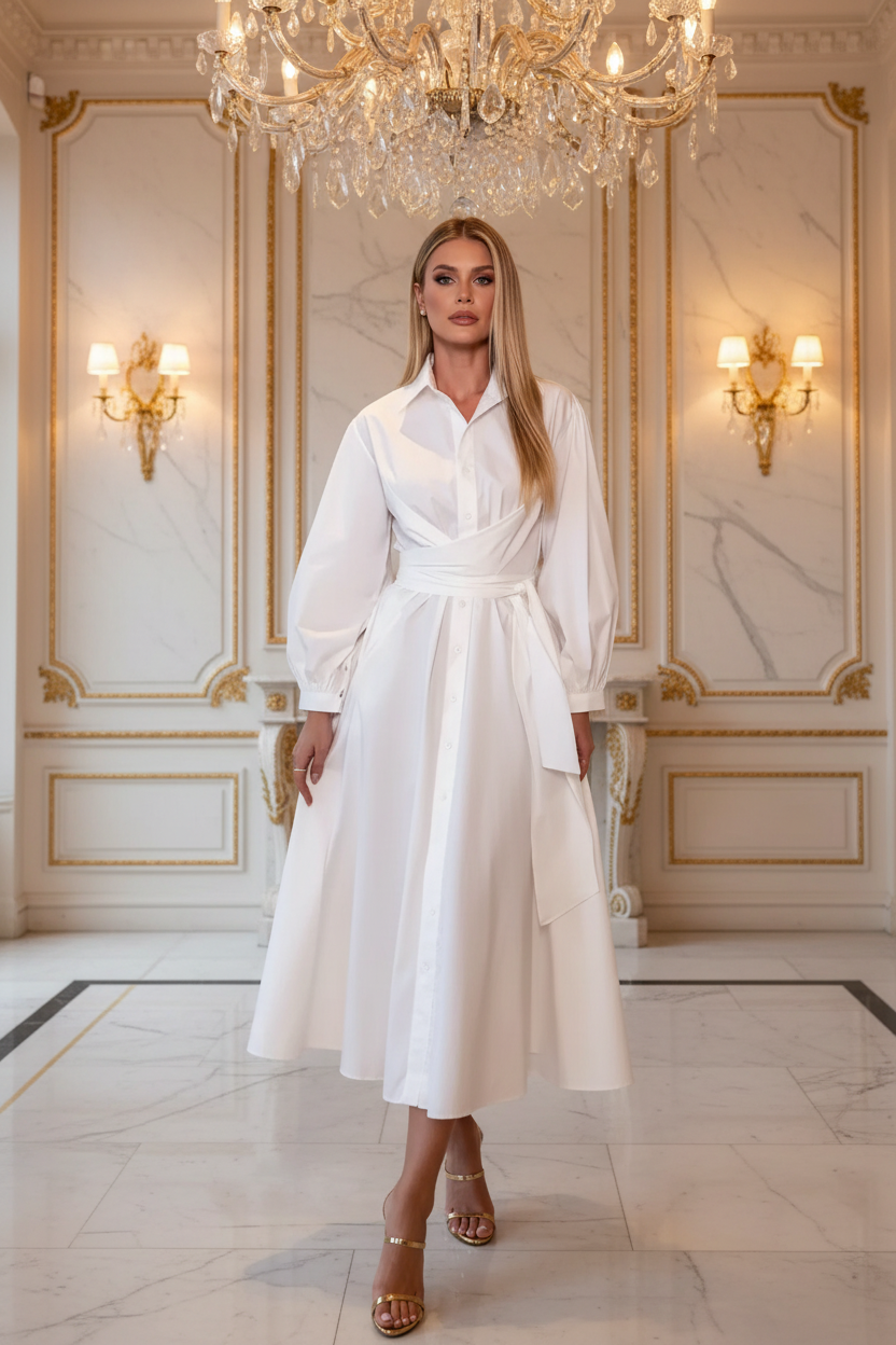 👑 Queen Robe Chemise – Éclat Soleil | Runway Edition
