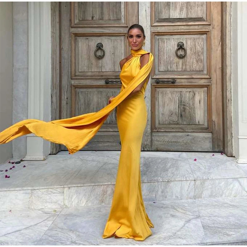 👑 QUEEN SATIN RIBBON — ROBE LONGUE COL DIAGONAL & DOS NU SIGNATURE