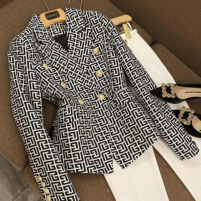 👑 BLAZER GÉOMÉTRIQUE QUEEN — ÉDITION SIGNATURE PARIS
