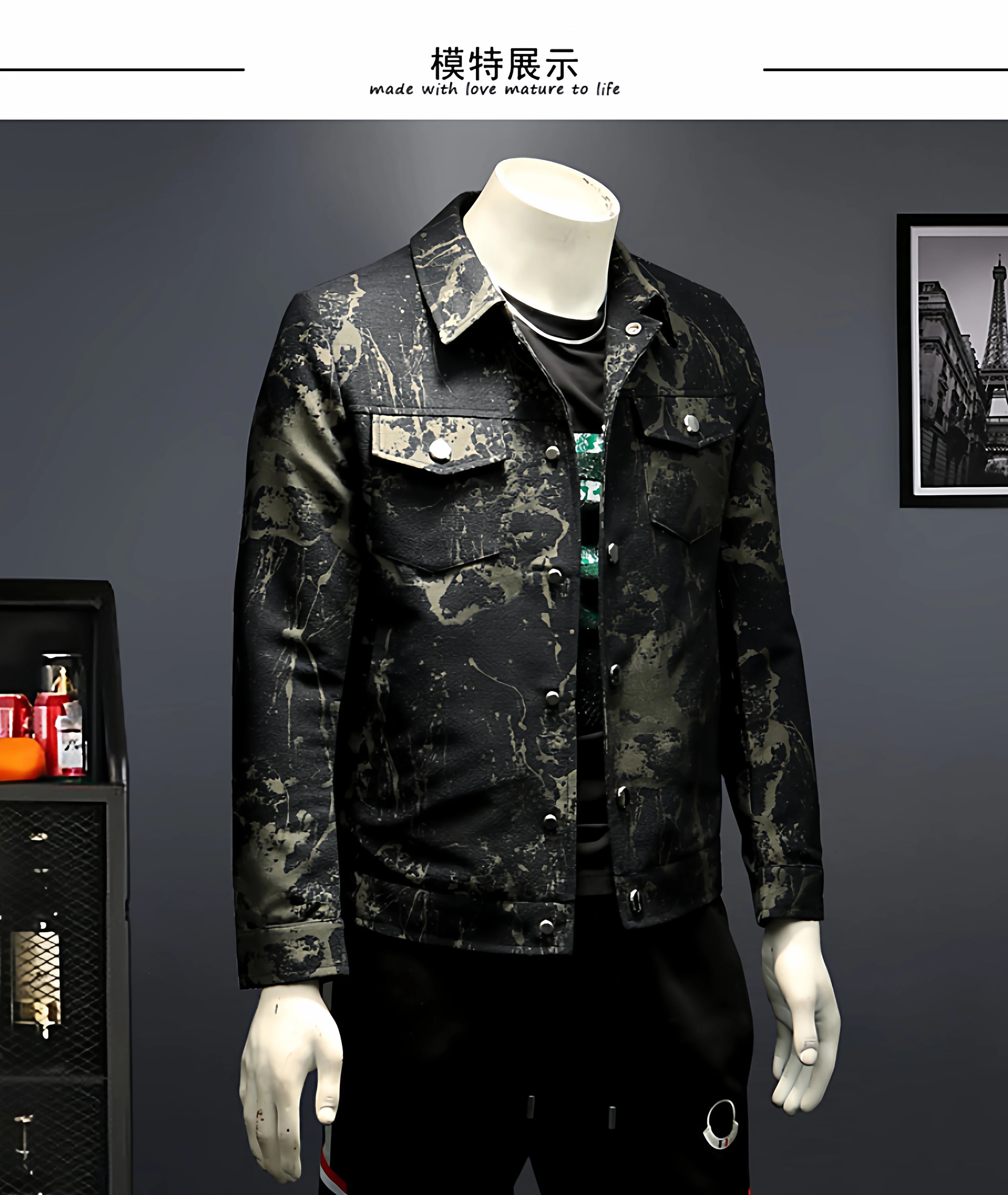 👑 KING JACQUARD BLAZER — VESTE SLIM FIT JACQUARD BUSINESS CASUAL COUPE-VENT