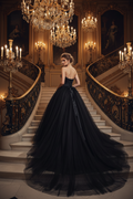 👑 QUEEN BALL GOWN — ROBE DE BAL SWEETHEART ORGANZA DENTELLE TRAÎNE SUR MESURE