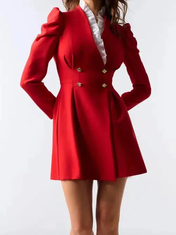 👑 Queen Tuxedo Élégance – Robe Bodycon Bureau & Soirée