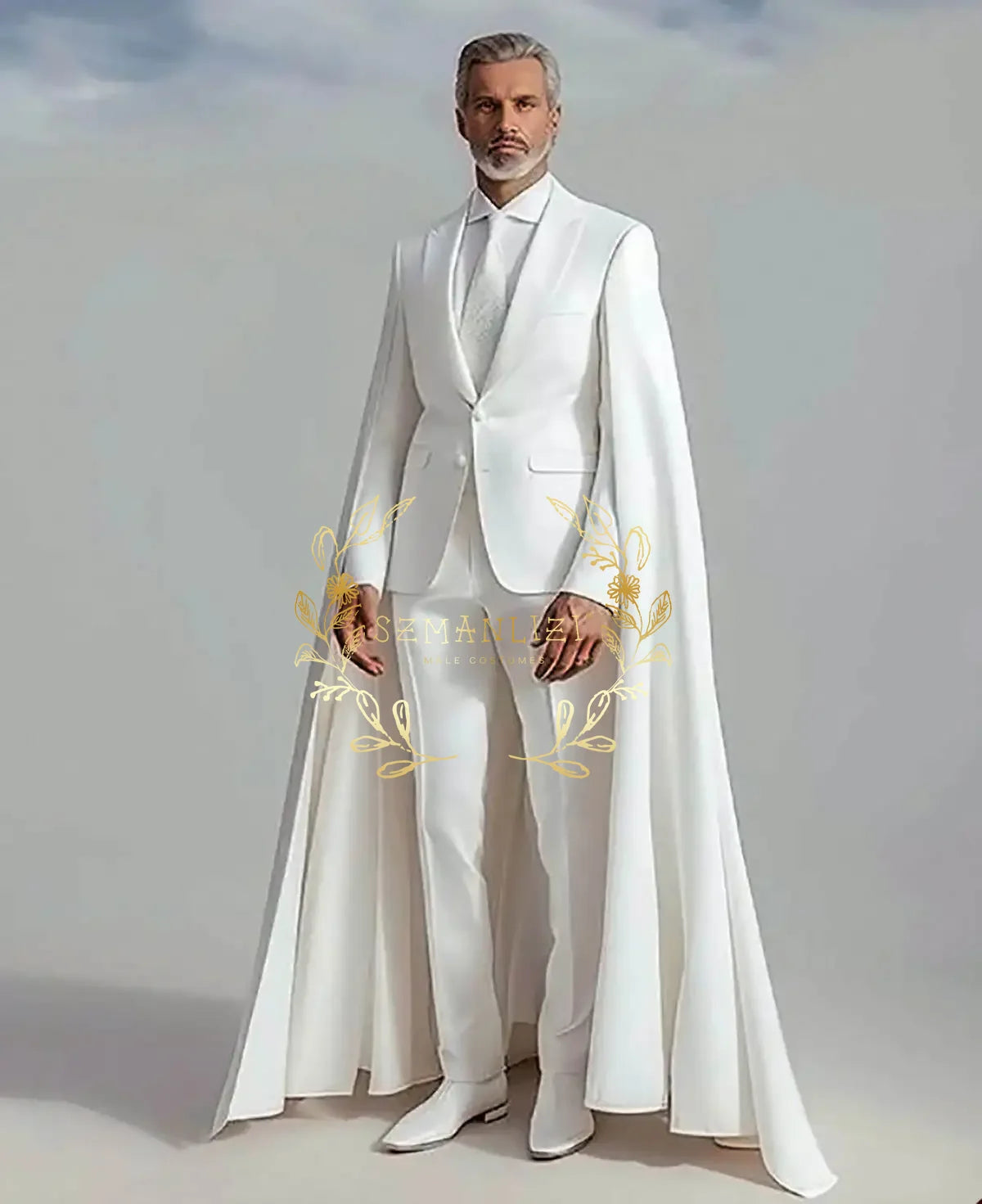 👑 KING CEREMONY SUIT — COSTUME MARIAGE 2 PIÈCES CAPE & BLAZER