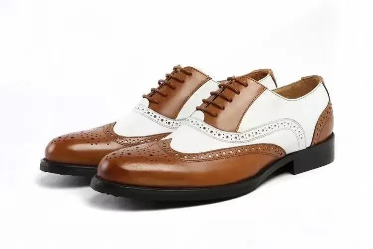 👑 ROYAL BROGUE OXFORD — CHAUSSURES HOMME CUIR BOUT POINTU ÉLÉGANTES