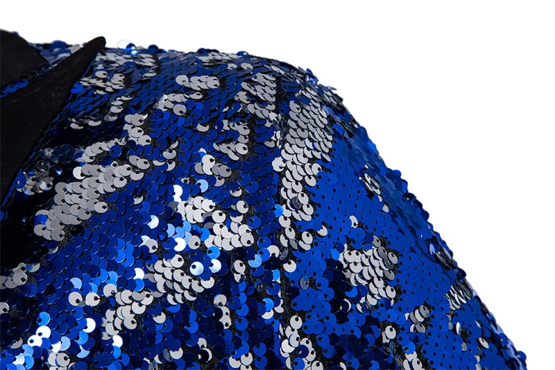 👑 KING SEQUIN TUXEDO BLAZER — VESTE SMOKING PAILLETTES SCÈNE & CÉRÉMONIE