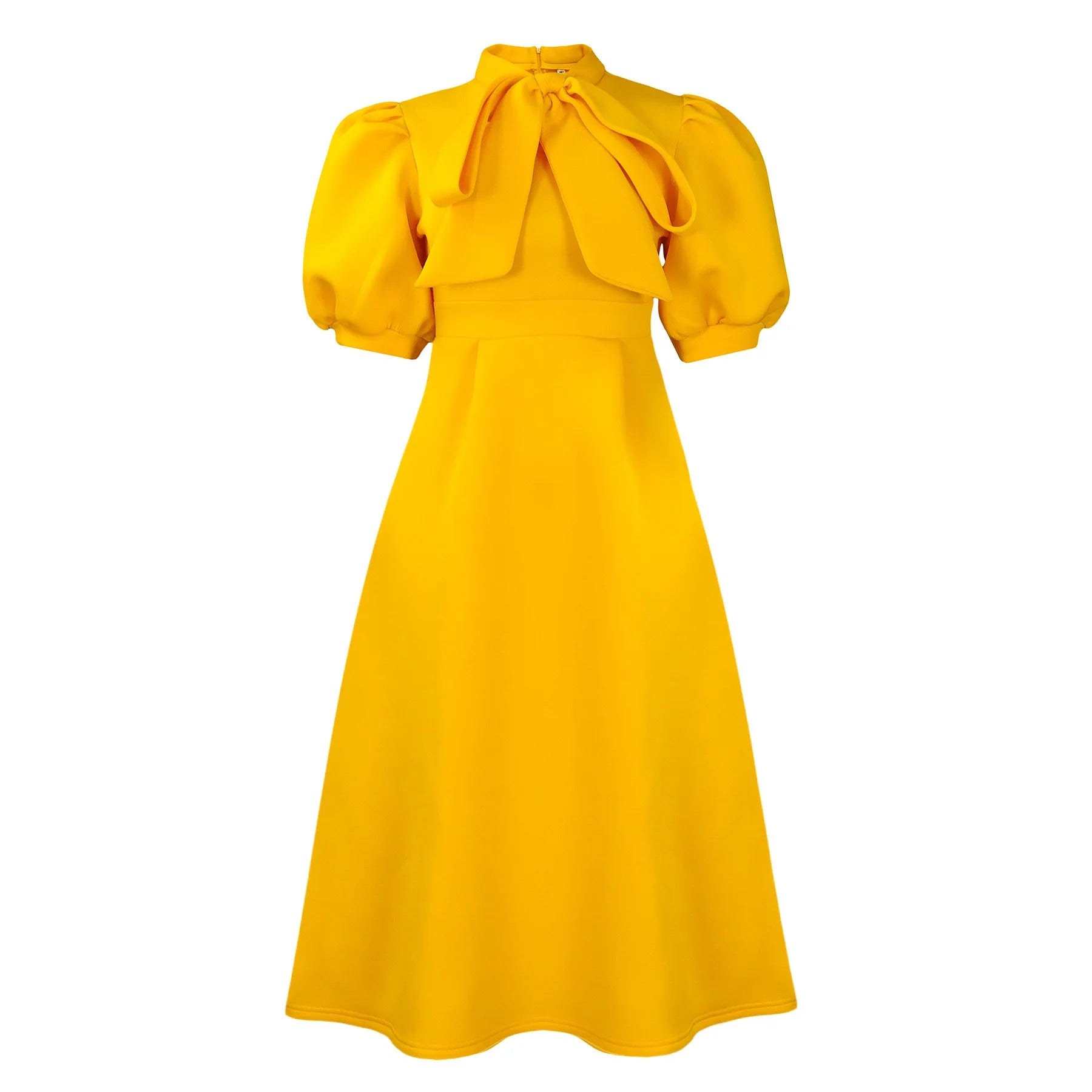 👑 QUEEN BOW — ROBE PLISSÉE À NŒUD SIGNATURE