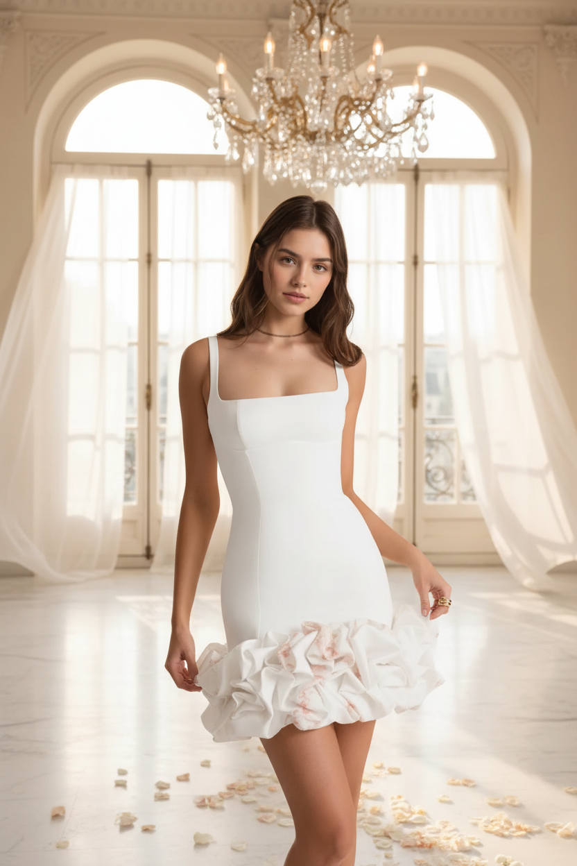 👑 QUEEN SATIN FLEURS 3D — CORSET SIGNATURE RUNWAY EDITION