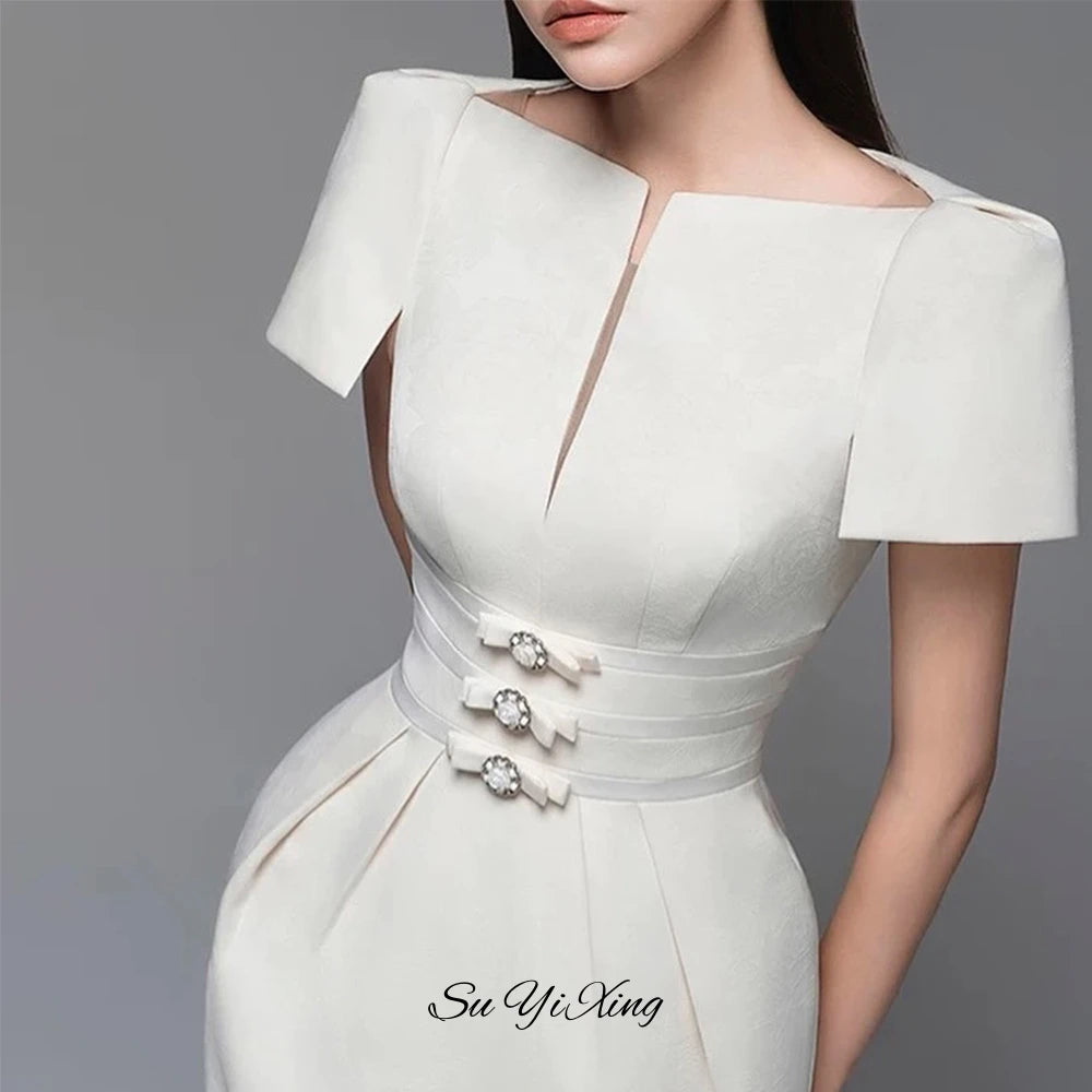 👑 Queen Classique Drapé – Robe Soirée Intemporelle