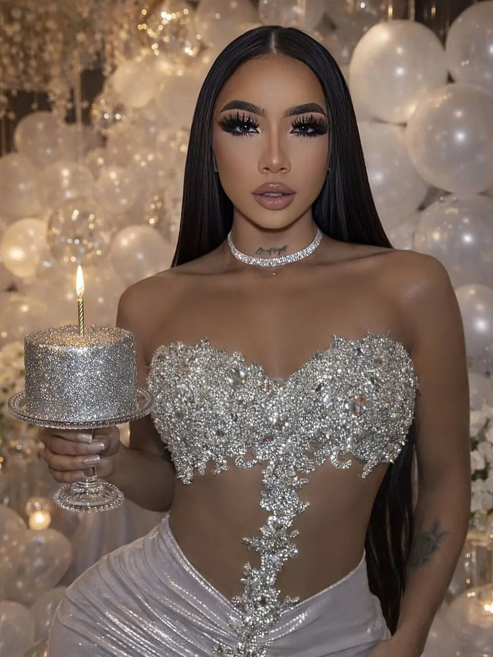 👑 QUEEN SEQUINS APPLIQUÉS — ANNIVERSAIRE ROYALE EDITION