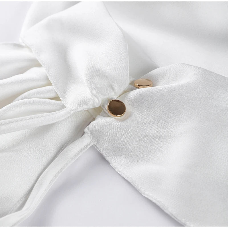 👑 QUEEN SATIN RIBBON — ROBE LONGUE COL DIAGONAL & DOS NU SIGNATURE