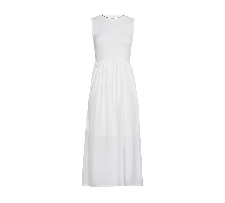 👑 QUEEN CHIFFON CHAIN — ROBE SANS MANCHES CHIFFON & CHAÎNE ÉLÉGANCE ÉTÉ