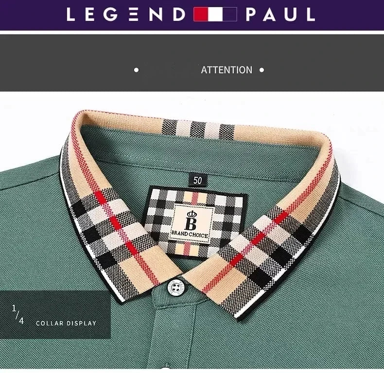 👑 KING POLO PLAID — POLO COTON CARREAUX BRODÉ SIGNATURE