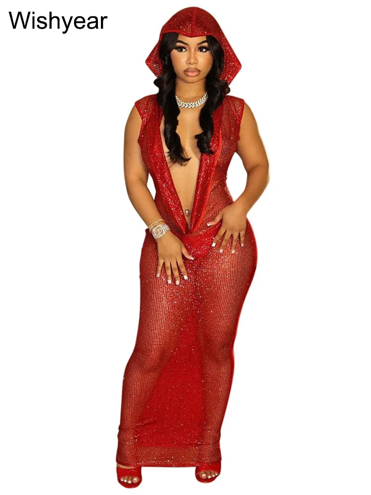 👑 QUEEN SEQUIN HALTER — ROBE LONGUE PAILLETTES DOS OUVERT GLAMOUR
