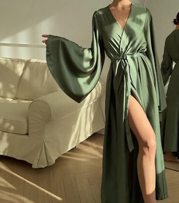 👑 QUEEN LACE — VELVET NIGHT ROBE SIGNATURE