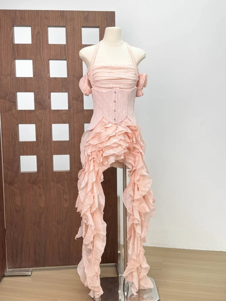 👑 QUEEN TRIO — ENSEMBLE MODULAIRE 3 PIÈCES CORSET & ROBE À VOLANTS SIGNATURE