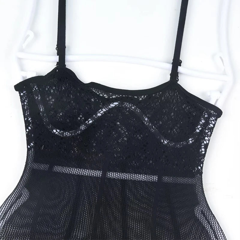 👑 QUEEN INTIMATE NET — BODY FILET TRANSPARENT GRANDE TAILLE