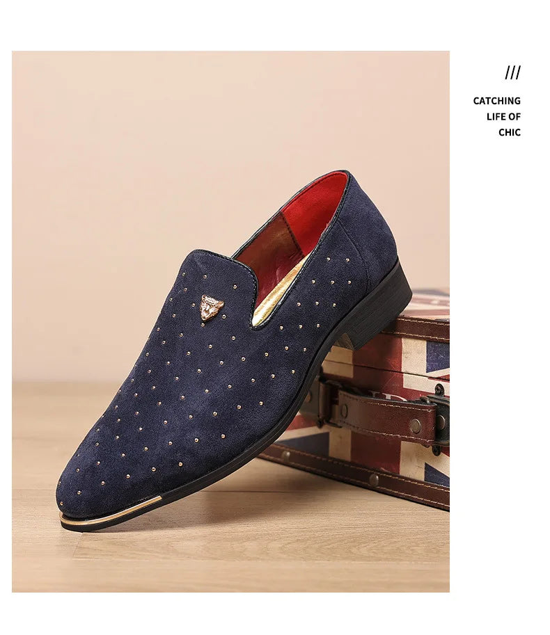 👑 King Loafer Suède – Chaussure Élégante Confort