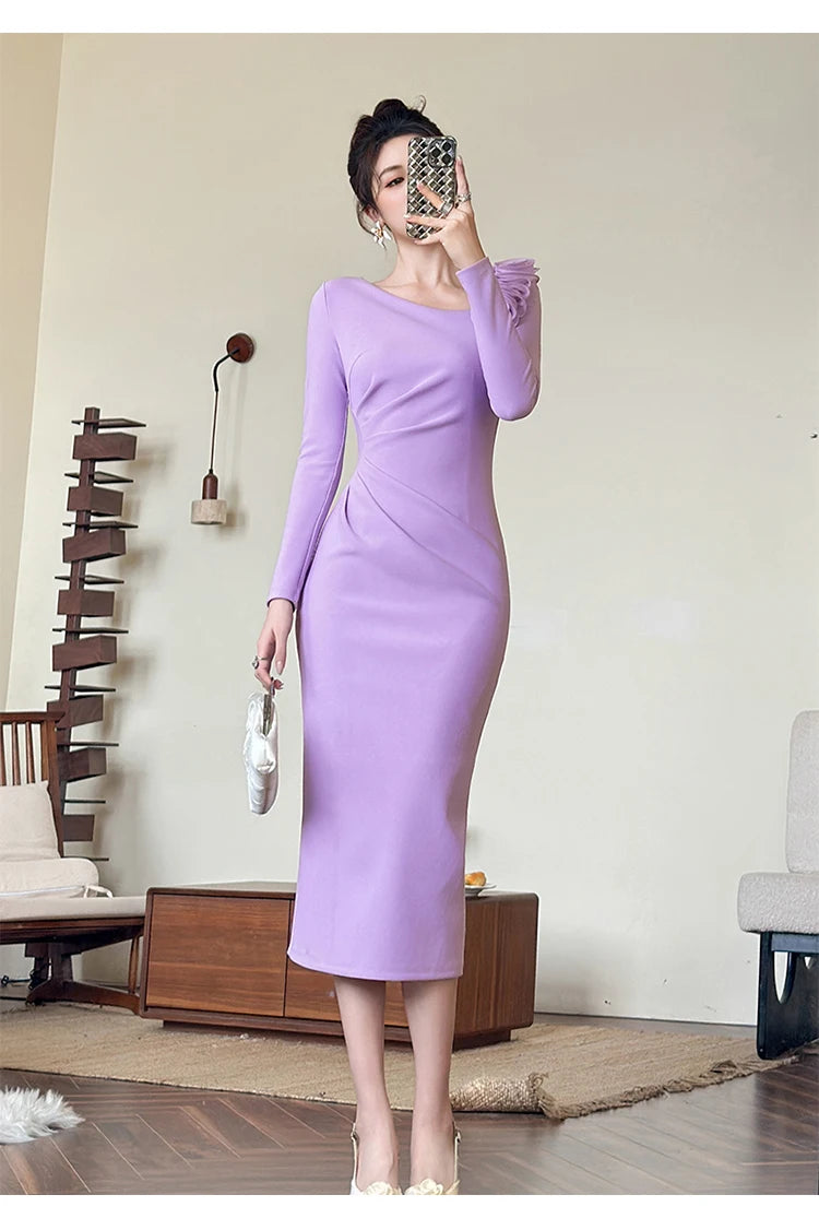 👑 Queen Fleurs 3D Midi – Bodycon Élégance