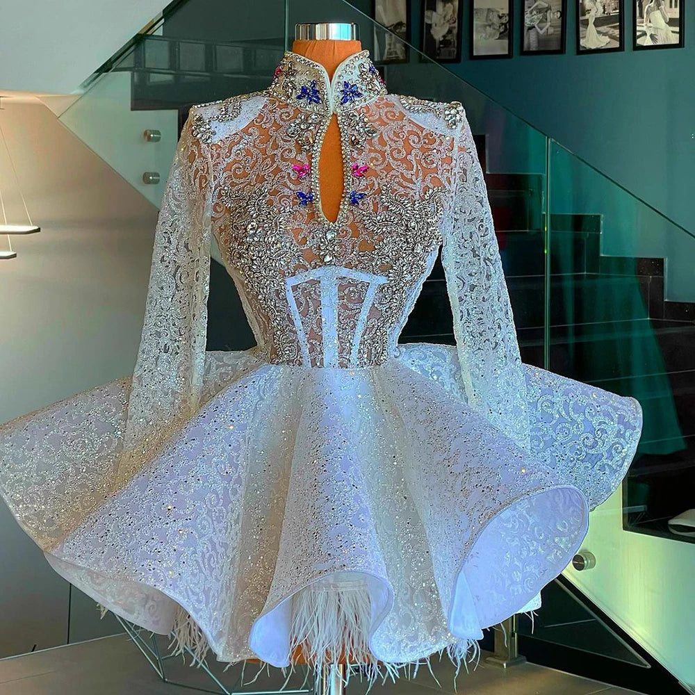 👑 QUEEN CRYSTAL FEATHER — MINI ROBE PLUMES SIGNATURE
