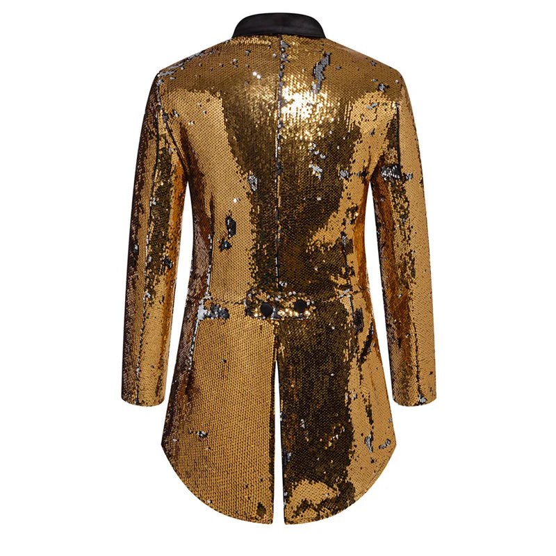 👑 KING SEQUIN TUXEDO BLAZER — VESTE SMOKING PAILLETTES SCÈNE & CÉRÉMONIE