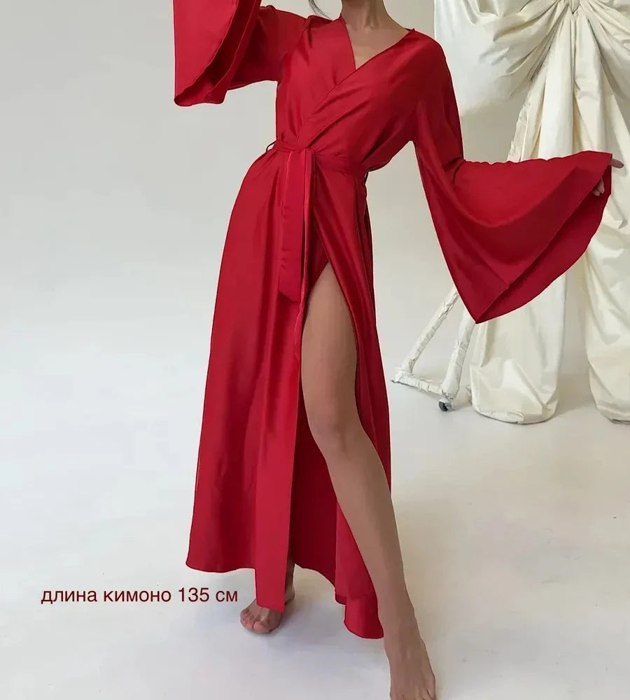 👑 QUEEN LACE — VELVET NIGHT ROBE SIGNATURE