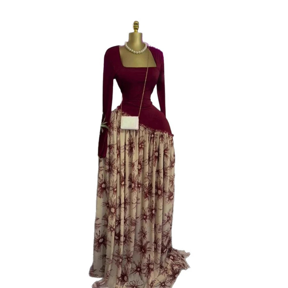👑 Queen Maxi Dress – Imprimé Signature | Runway Edition