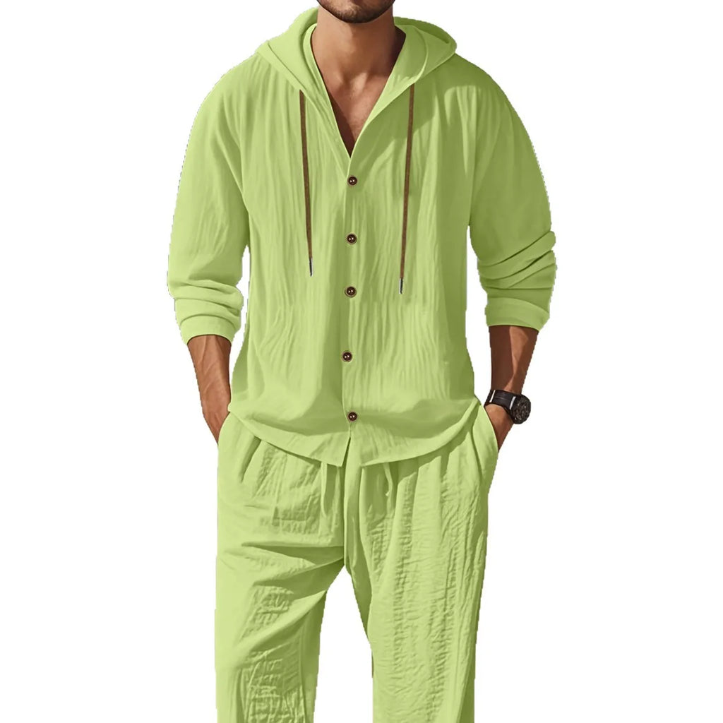 👑 KING LINEN SET — ENSEMBLE LIN CHEMISE & PANTALON SIGNATURE