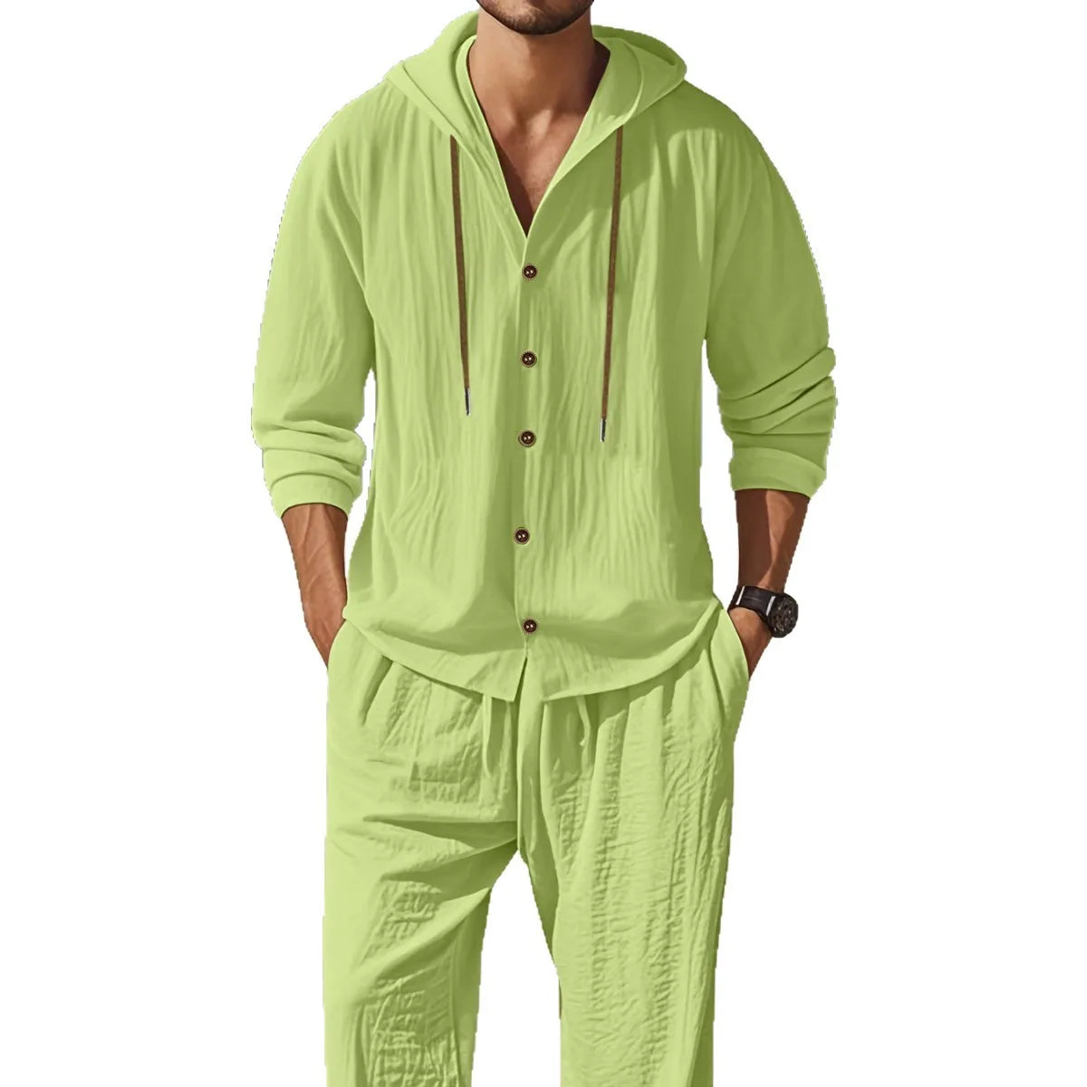 👑 KING LINEN SET — ENSEMBLE LIN CHEMISE & PANTALON SIGNATURE