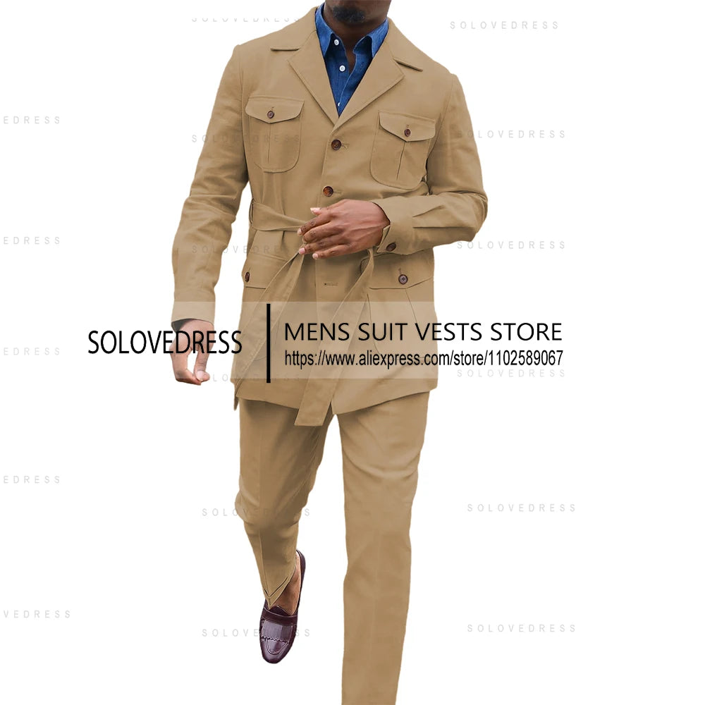 👑 KING LINEN SUIT — COSTUME CÉRÉMONIE 2 PIÈCES LIN & COTON ÉTÉ