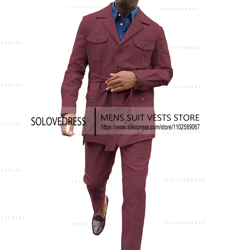👑 KING LINEN SUIT — COSTUME CÉRÉMONIE 2 PIÈCES LIN & COTON ÉTÉ