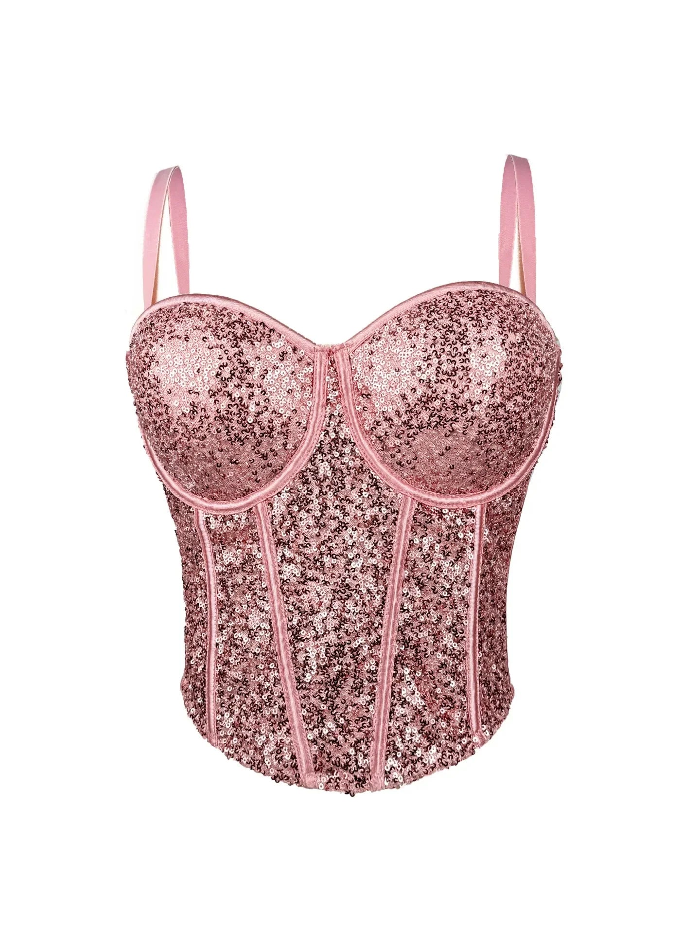 👑 Queen Corset Sequins – Top Scène & Soirée