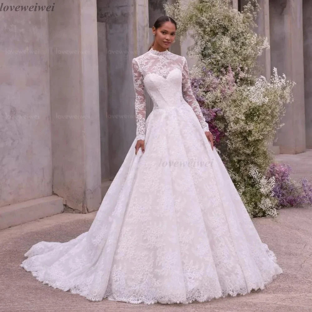👑 QUEEN MARIÉE DENTELLE — ROBE A-LINE SUR MESURE RUNWAY EDITION