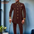 👑 KING AFRICA SLIM — COSTUME AFRICAIN CINTRÉ BRODÉ BLAZER & PANTALON
