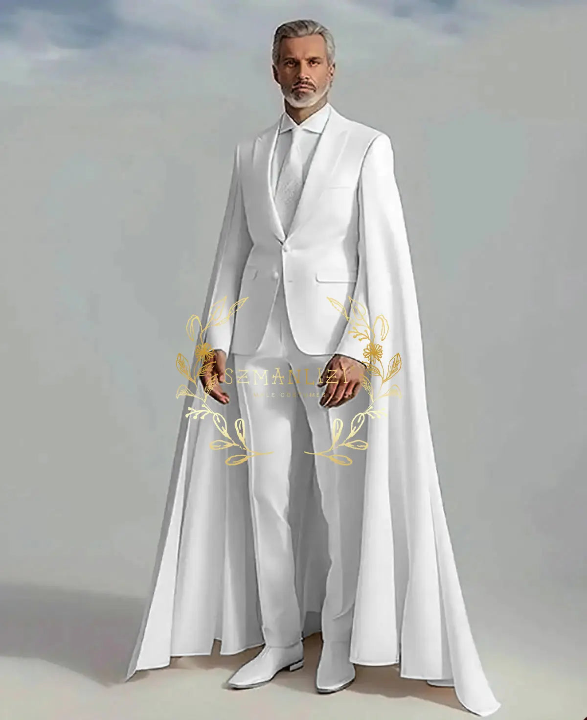 👑 KING CEREMONY SUIT — COSTUME MARIAGE 2 PIÈCES CAPE & BLAZER