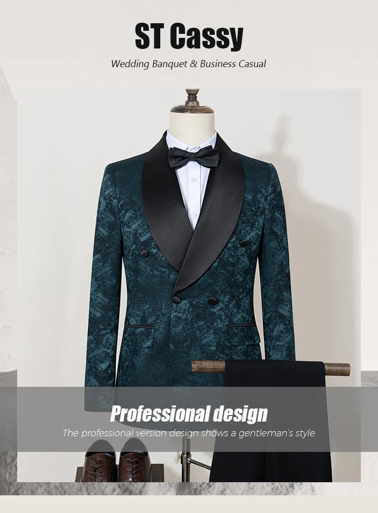 👑 KING TUXEDO CRISTAUX — 3 PIÈCES PRESTIGE SUR MESURE