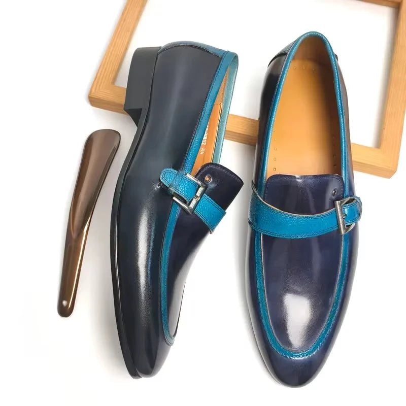 👑 King Loafer Boucle Bleue – Casual Luxe