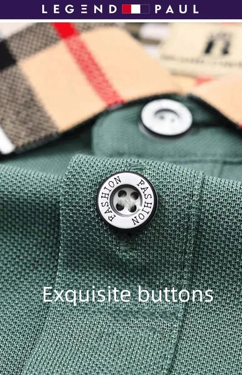👑 KING POLO PLAID — POLO COTON CARREAUX BRODÉ SIGNATURE
