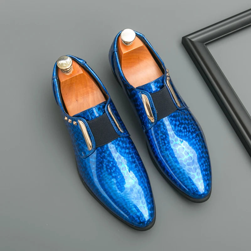👑 Royal Or Bout Pointu – Oxford Talon Épais