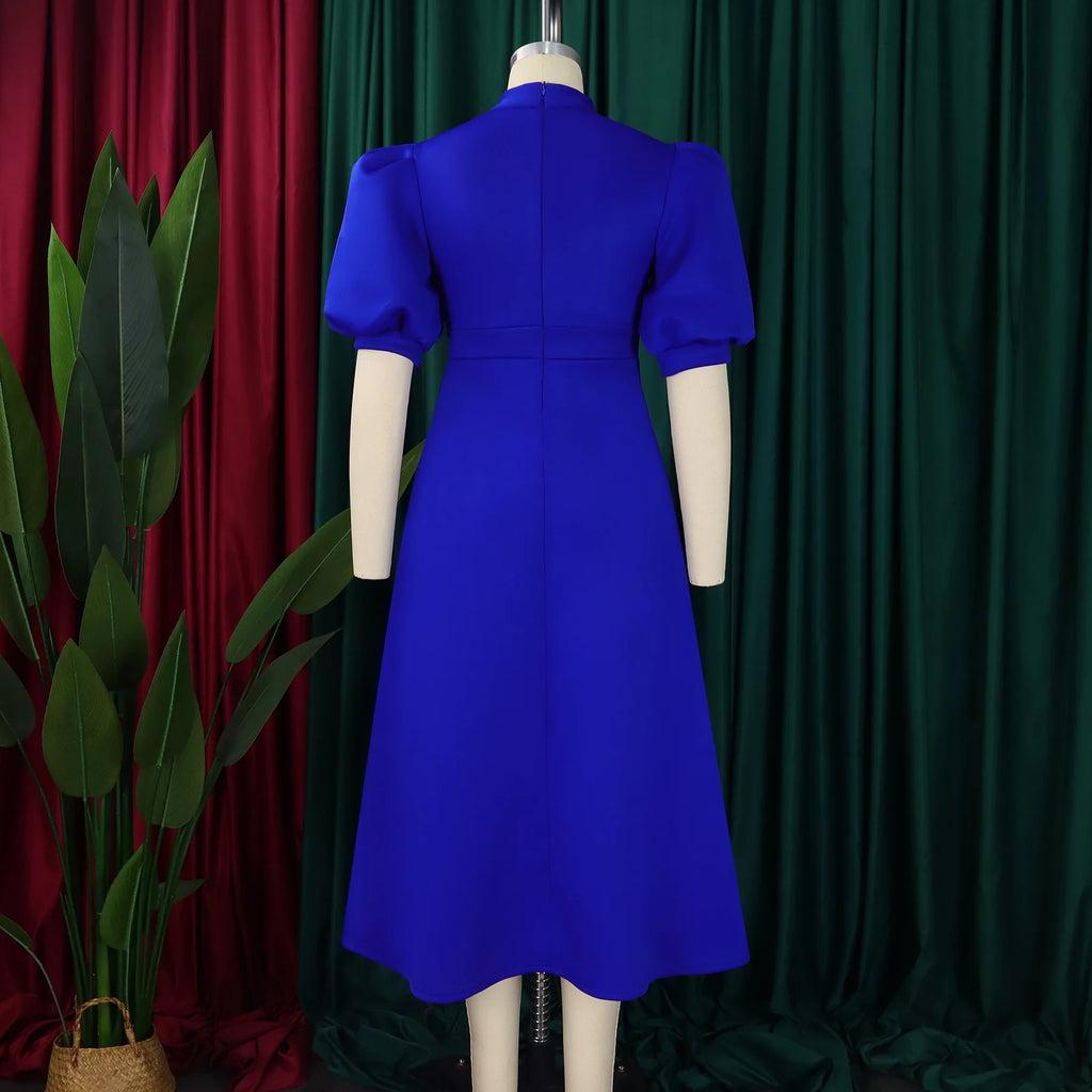👑 QUEEN BOW — ROBE PLISSÉE À NŒUD SIGNATURE