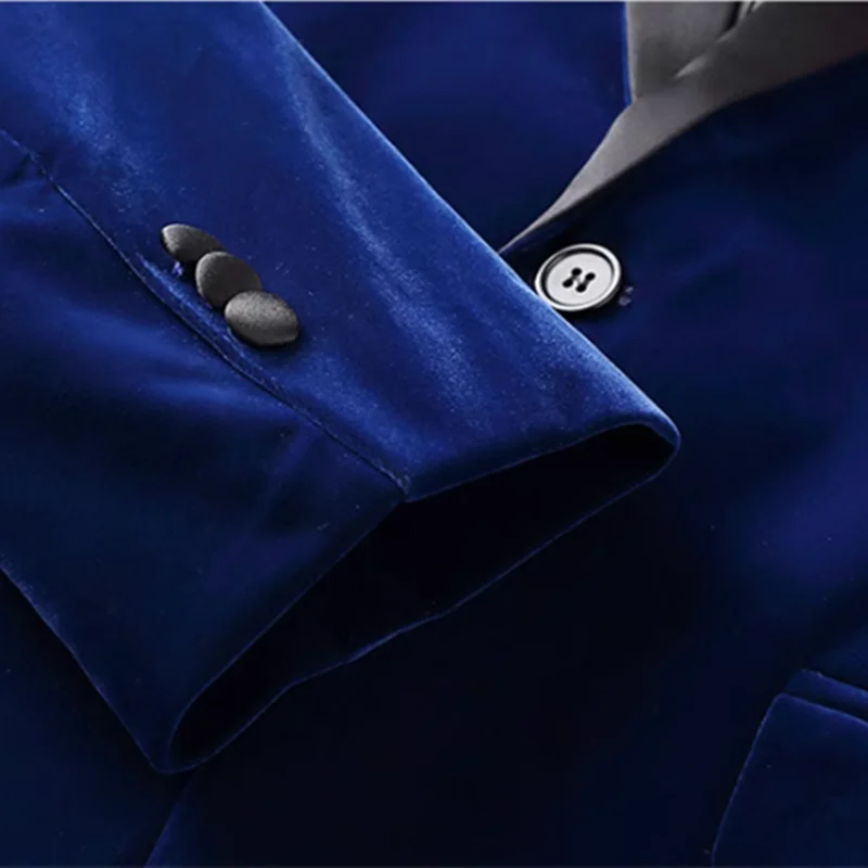 👑 KING BLAZER — VESTE HOMME VELOURS DORÉ STYLE ANGLAIS