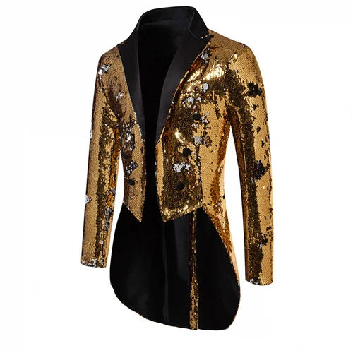 👑 KING SEQUIN TUXEDO BLAZER — VESTE SMOKING PAILLETTES SCÈNE & CÉRÉMONIE