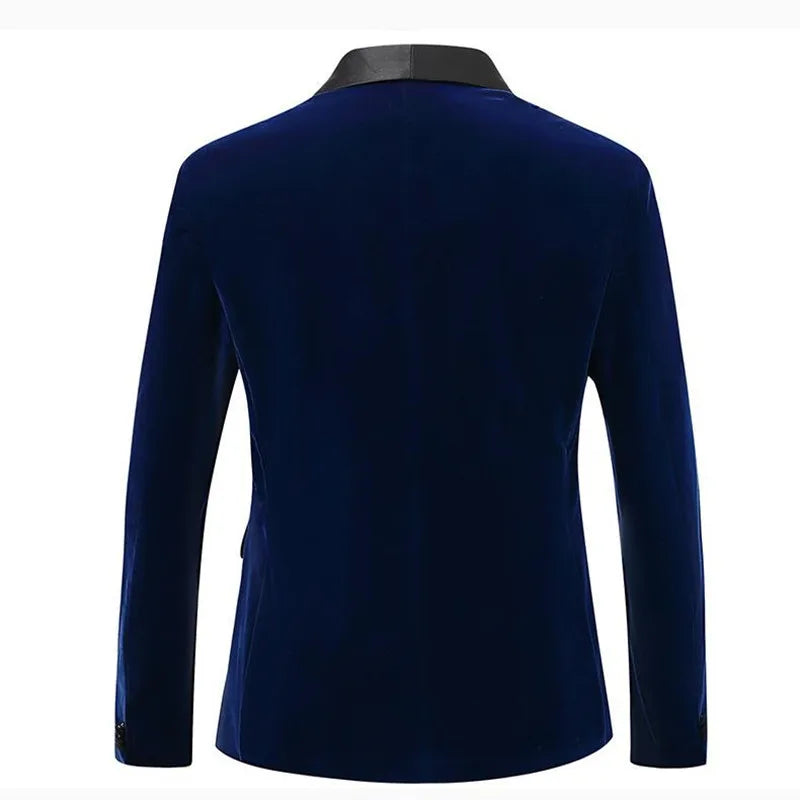 👑 KING BLAZER — VESTE HOMME VELOURS DORÉ STYLE ANGLAIS