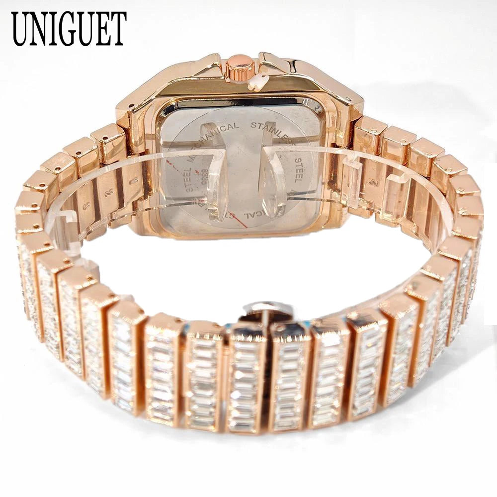 👑 Royal Montre Diamants – Quartz Hip Hop Luxe