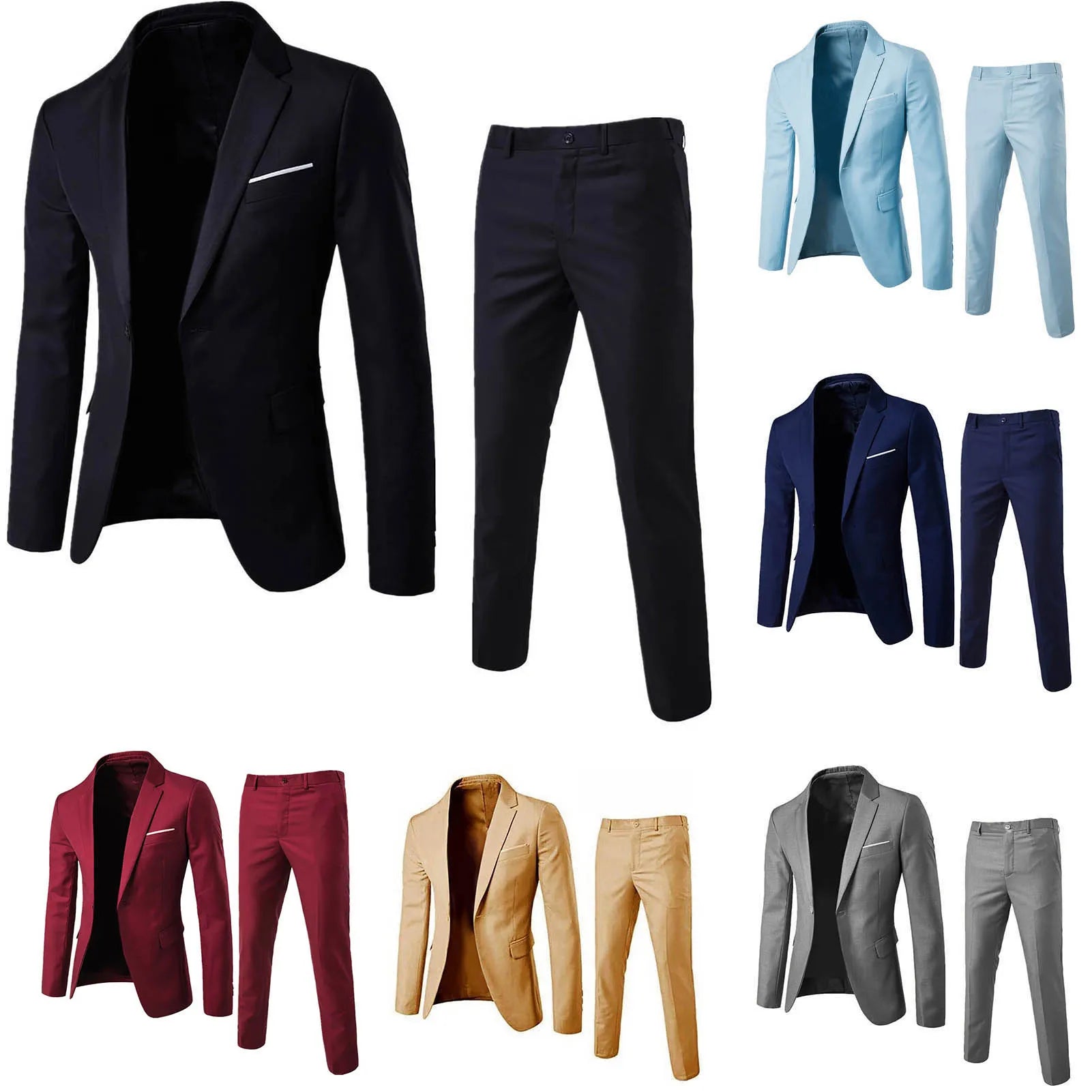 👑 KING SLIM SUIT — COSTUME 2 PIÈCES HOMME SLIM BUSINESS