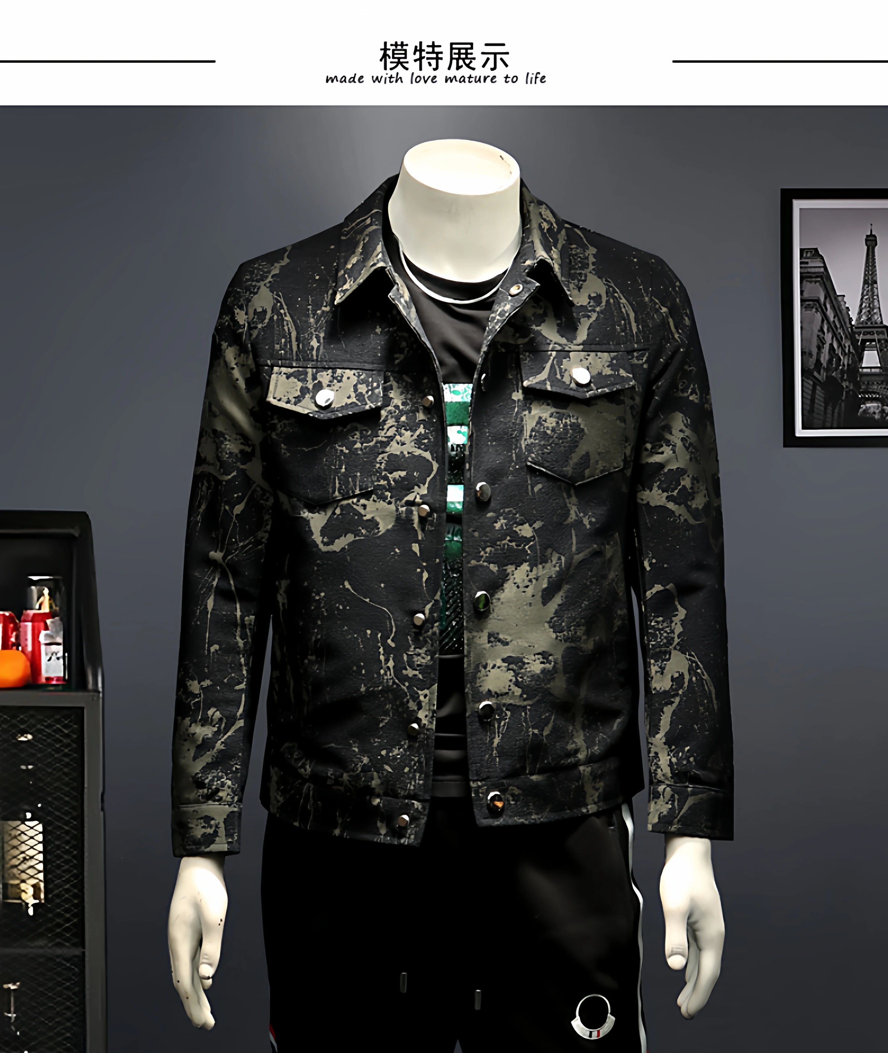 👑 KING JACQUARD BLAZER — VESTE SLIM FIT JACQUARD BUSINESS CASUAL COUPE-VENT