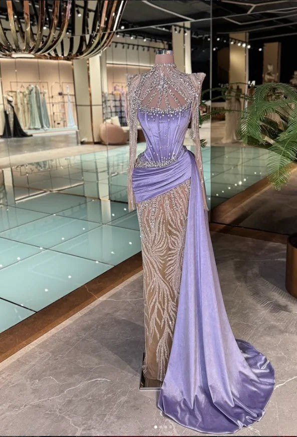 👑 QUEEN ELEGANCE — ROBE LONGUE CRISTALLISÉE SIGNATURE